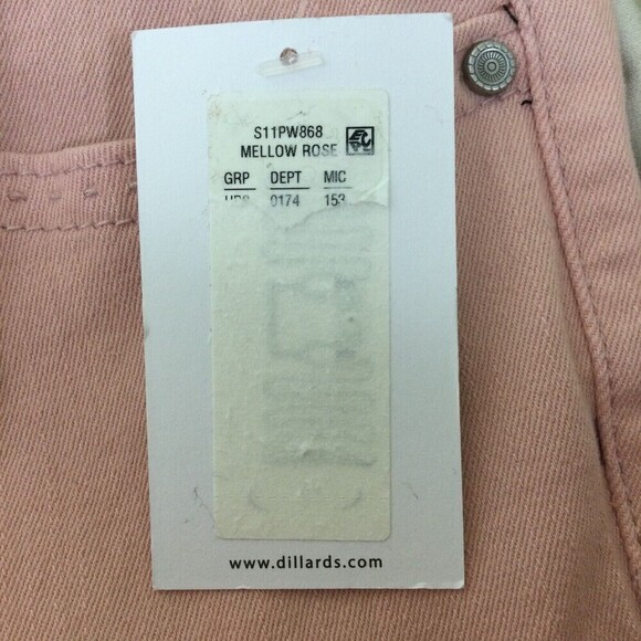 Westbound The High Rise Fit Skinny Cropped Denim Jeans Pants Pull On Pink Sz 18 - Picture 7 of 7